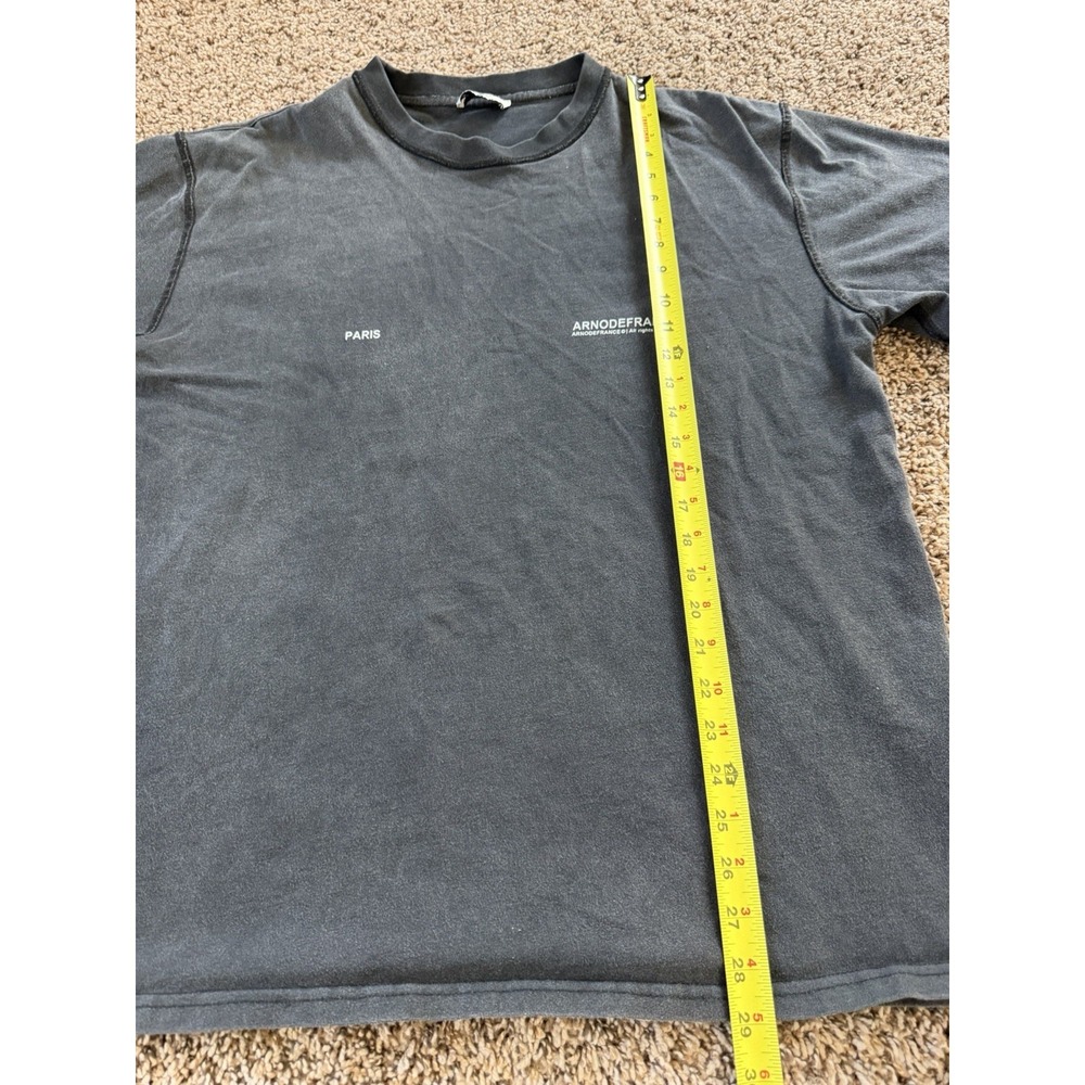 Arnodefrance Paris Mens Short Sleeve Washed Grey XL - Picture 2 of 5